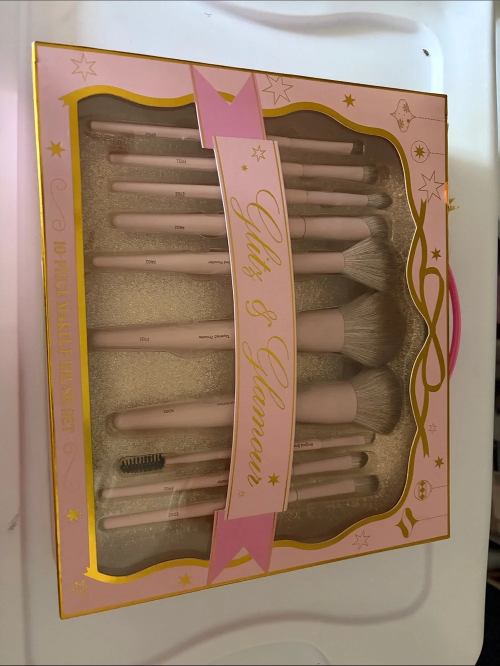 Pink Elite & Glamour Makeup Brush Set - 10 Piece